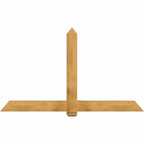 Ekena Millwork Eugene Rough Sawn Timber Gable Bracket, Western Red Cedar, 84"W x 49"H x 6"D x 6"F, 14/12 Pitch GBW084X49X0606EUG00RWR - main